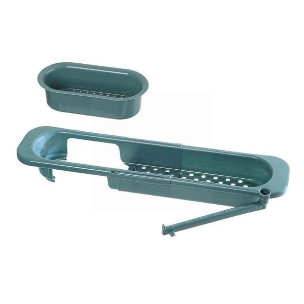 

kitchen storage & organization sink shelf adjustable bathroom soap rack faucet sponge holder organizer basket dr r9e3