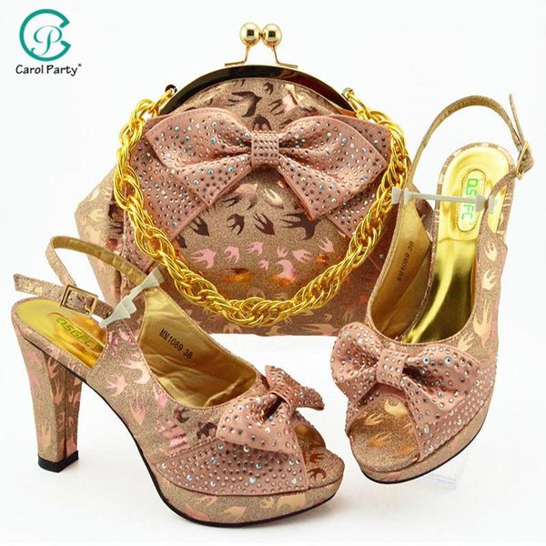 

dress shoes italian design nigerian est fashion special butterfly-kont decoration style peach color party women and bag set, Black