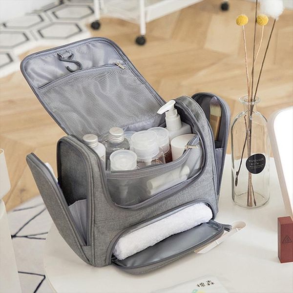 

waterproof hanging women cosmetic bag travel organizer makeup make up case dry wet separation wash toiletry bags necessaries