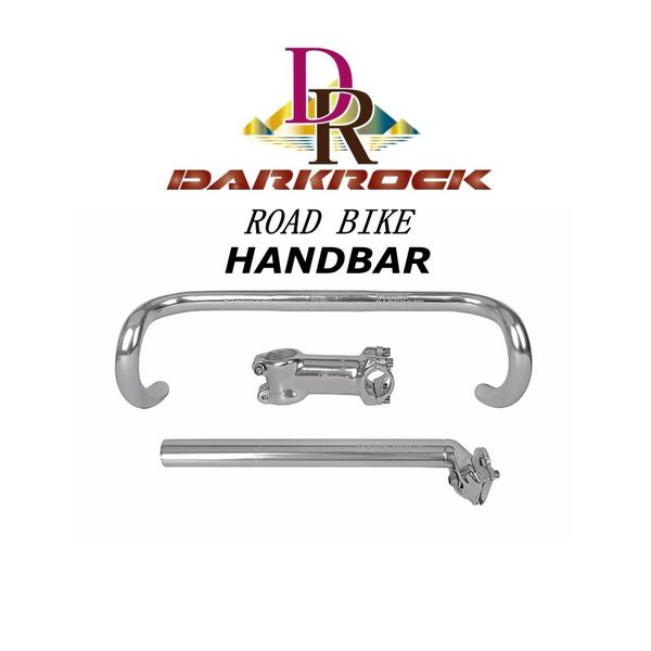 

car & truck racks darkrock road racing bar group handlebar and stem 25,.4mm seatpost in 27.2mm silver bike 700c