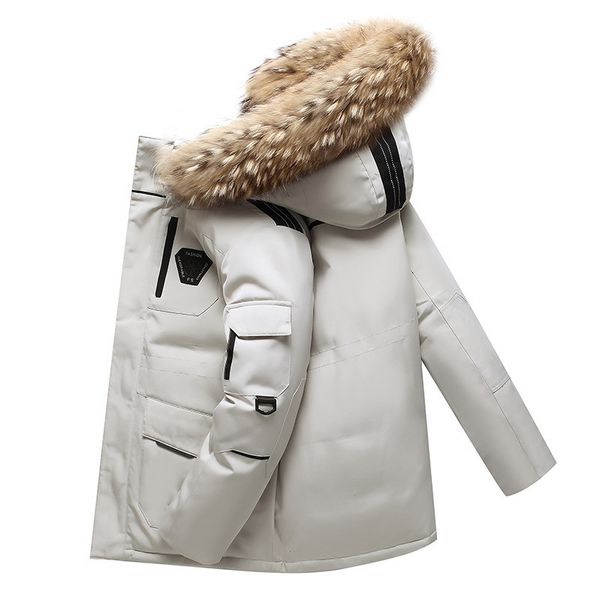 

2021 running men's same down et thickened white duck hooded national tide korean version goose lovers, Black