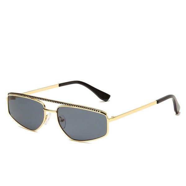 

sunglasses square metal colorful men women designer fashion sun glases retro male female for, White;black
