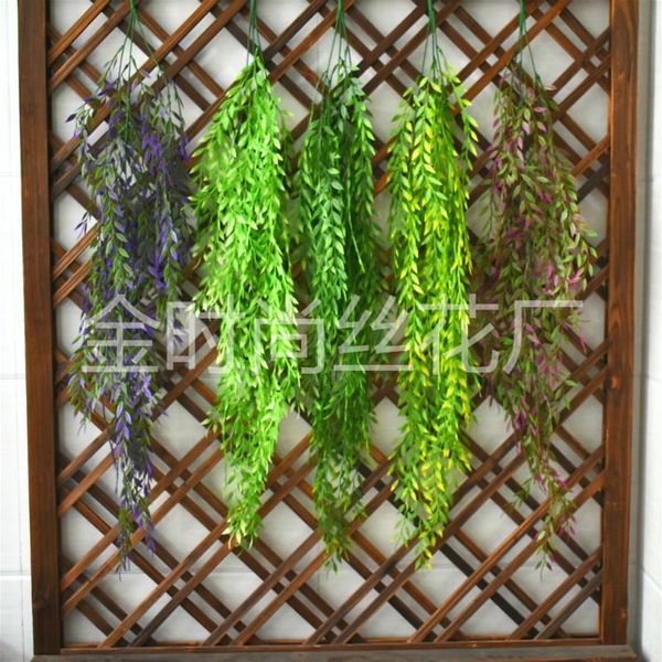 

simulation willow wall hangers artificial plant wicker wedding decoration artificial plant wall with wood lighting
