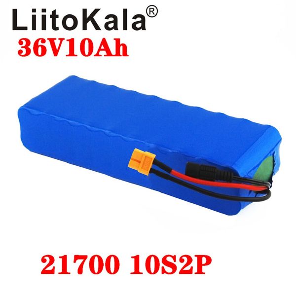 

customizable liitokala 36v battery 10ah 21700 5000mah 10s2p pack 500w high power batteries ebike electric bicycle bms xt60