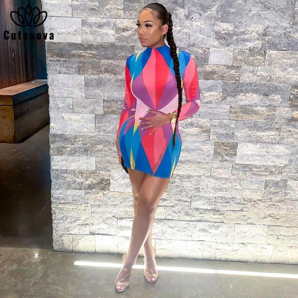 

casual dresses cutenove bodycon for women's 2021 summer clothing slim soft printed mixi dress female streetwears, Black;gray