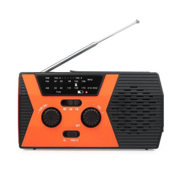 

radio am/fm & noaa emergency hand crank with for sos portable solar radios self powered