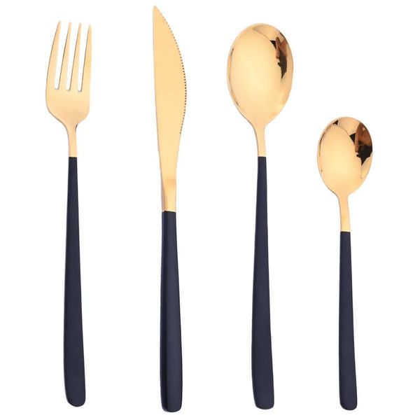

dinnerware sets cutlery set picnic tableware fork spoon knife flatware 4pcs stainless steel party kitchen dinner silverware