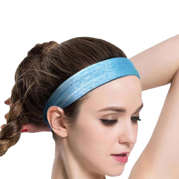 Bandas de cabeça para o treino de roupas de ginástica para mulheres não Silp Bands Swerenting Wicking Reth Hair Bands de ioga esporte de ioga