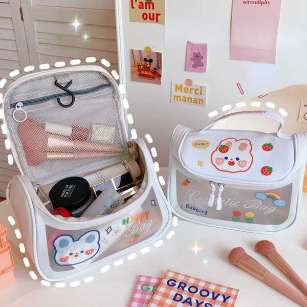 

cosmetic bags & cases large capacity bag women will hand in to carry a high sense of dormitory travel skin care products storage