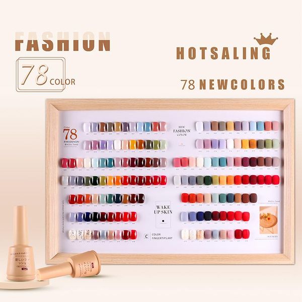 

nail gel modengni 78 colors uv polish for art manicure soak off semi permanent color salon, Red;pink
