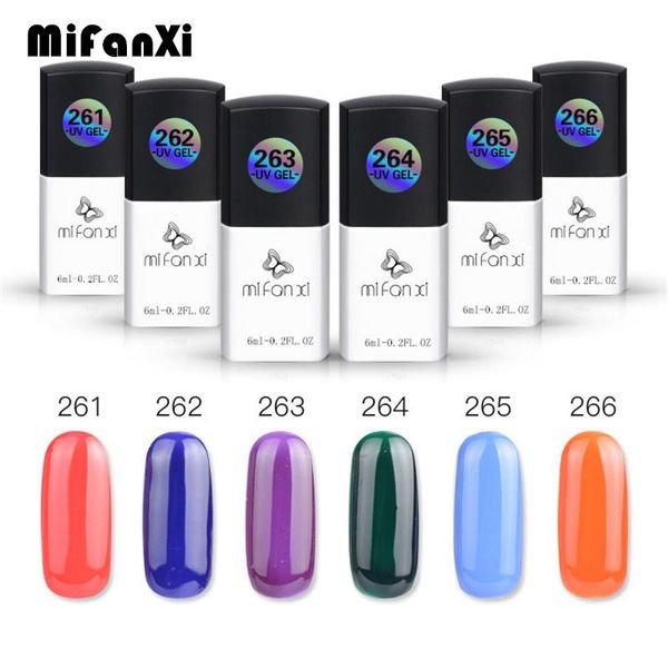 

nail gel mifanxi 6ml thermal polish glitter temperature color changing diy for soak off uv, Red;pink