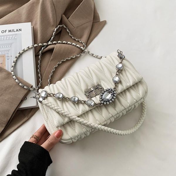 

evening bags diamond design pu leather small shoulder crossbody bag for women 2021 fashion travel trends chain purses and handbags