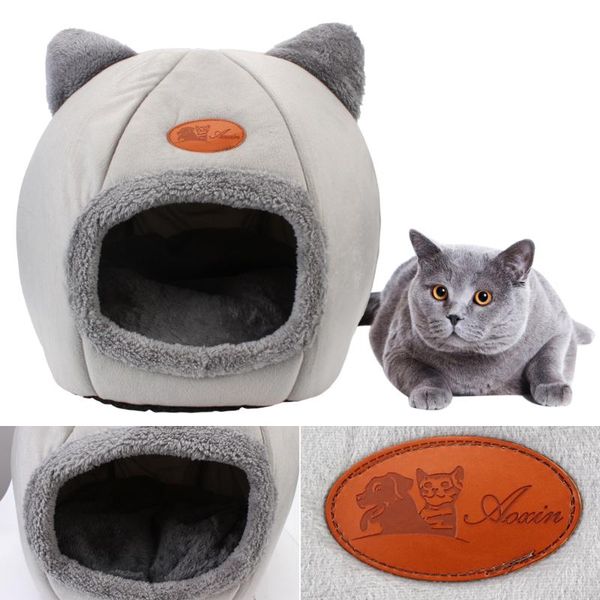 

cat beds & furniture winter warm nest cute pet accessories animal puppy cave bed dog house removable kennel soft sleeping mat