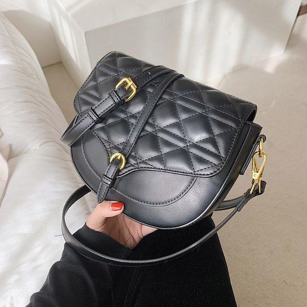 

cross body lattice 2021 fashion high-quality pu leather women's designer handbag chain shoulder messenger bag