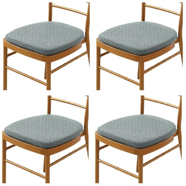 

4pcs solid dustproof elastic stretch slipcover dining room chair seat cover removable washable anti dirty soft home cushion covers
