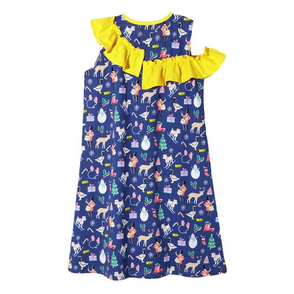 

little maven dress snowman baby girls party dress elegant for girls sleeveless dresses summer 2121 children's clothing, Red;yellow