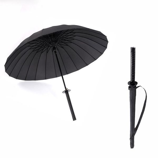 

umbrellas latest 2021 long handle large windproof samurai sword umbrella japanese ninja-like sun rain straight automatic open
