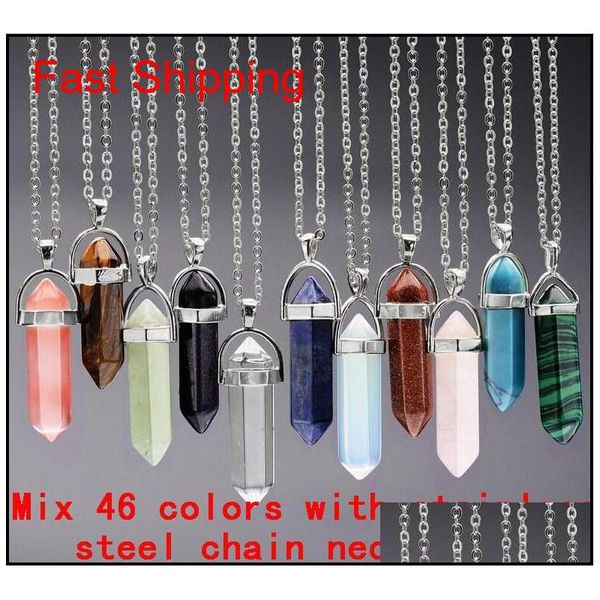 

necklace jewelry healing crystals amethyst rose quartz bead chakra healing point women men natural sto qylvvw bdefashion, Silver