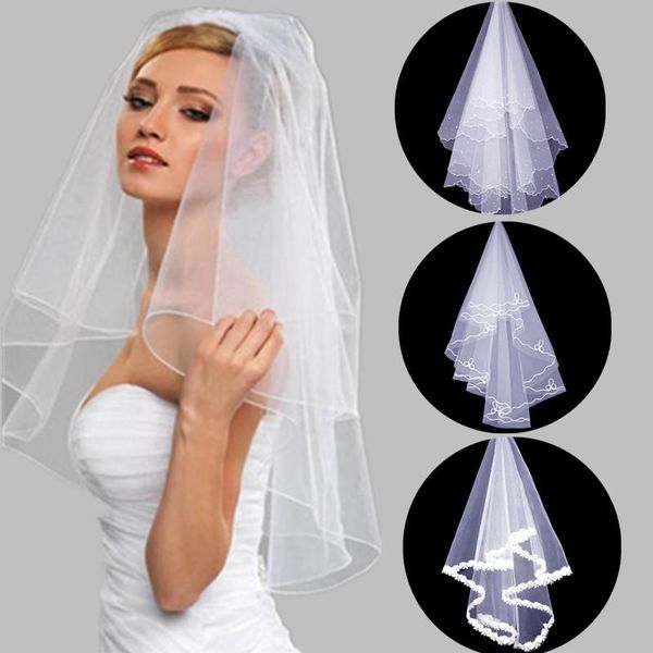 

headpieces style 18 types handmade simple fashion white long and short bridal veil for bride marriage fine wedding accessories, Silver