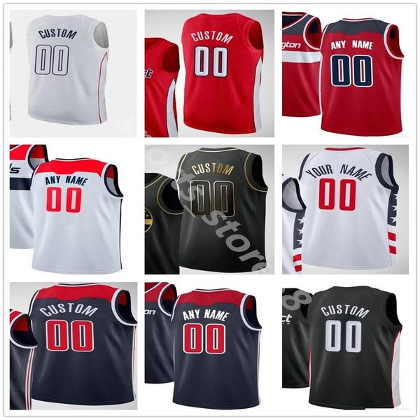

2020 men basketball draft pick jerseys deni 9 avdija vit krejci bradley 3 beal john 2 wall rui hachimura robin lopez davis bertans, Black