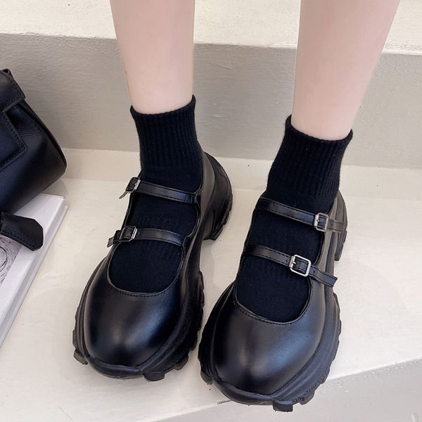 

dress shoes rimocy women's square heel shoes, platform footwear and twinkle tails for cosplay, japanese style, mary jane, jk, uniform n, Black