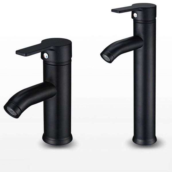 

bathroom sink faucets single hole frosted and water mixer,stainless steel washbasin round faucet,deck mounted matte handle tap