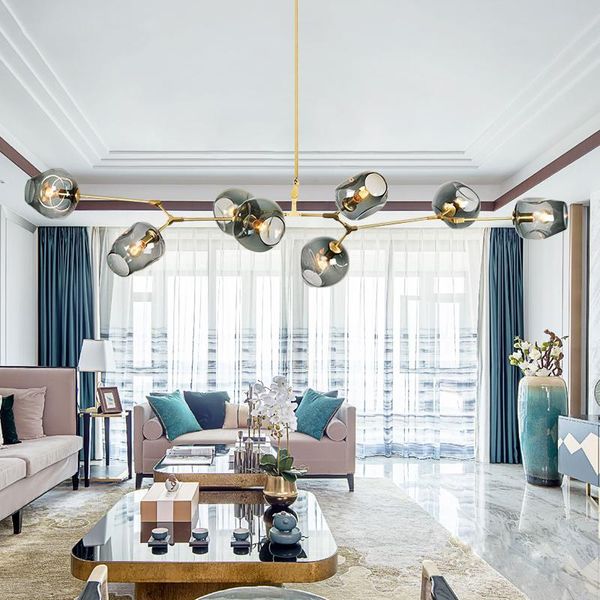 

nordic style magic beans chandelier creative personality postmodern simple living room lights restaurant lyingled