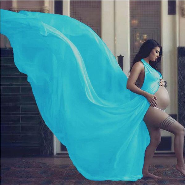 

maternity dresses women off shoulder pregnants dress pography backless long clothing vetement grossesse, White