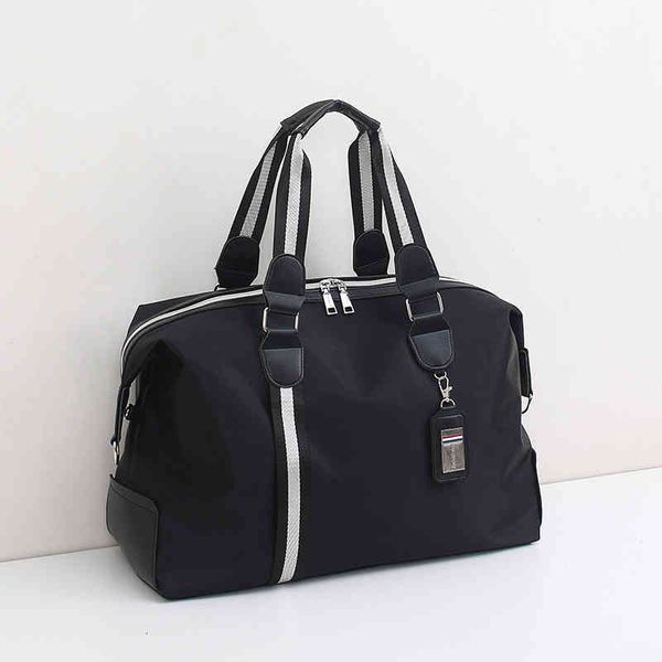 

travel bag handbag men's large capacity luggage business trip one shoulder women's fitness, Blue;pink