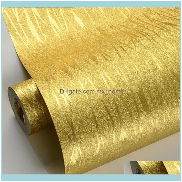 Fallpapers dekor home gartenwallpapers wellyu golden tapete goldfolie wohnzimmer schlafzimmer gelb siier ktv el restaurant reine farbe ceil