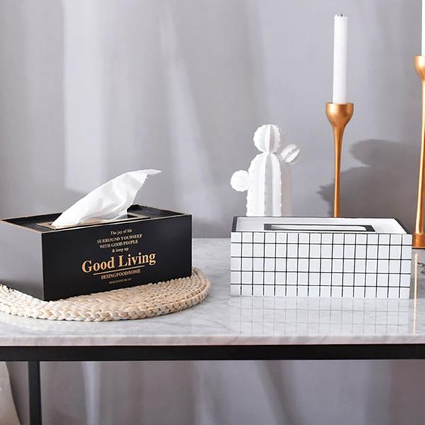 

tissue boxes & napkins nordic style wood geometric patterns box car home paper napkin container kitchen storage holders