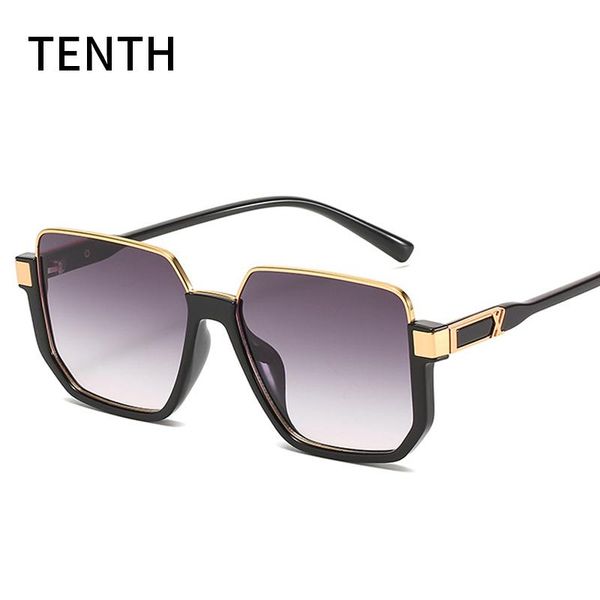 

sunglasses arrival quality square for man travel large stylish gradient sun glasses, White;black