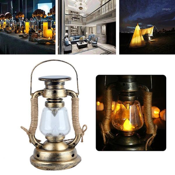 

portable lanterns reading flameless home decor led candle light tent waterproof outdoor camping flickering retro garden solar power1