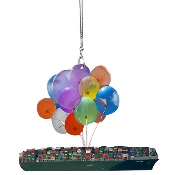 

interior decorations balloon boat acrylic decoration foreign trade amulet car ornaments bag pendant keychain creative gift cute cargo ship k
