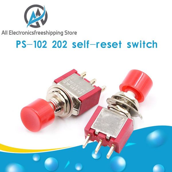 

smart home control button switch jog ps-102 202 round self-reset with cap 3/6 pin