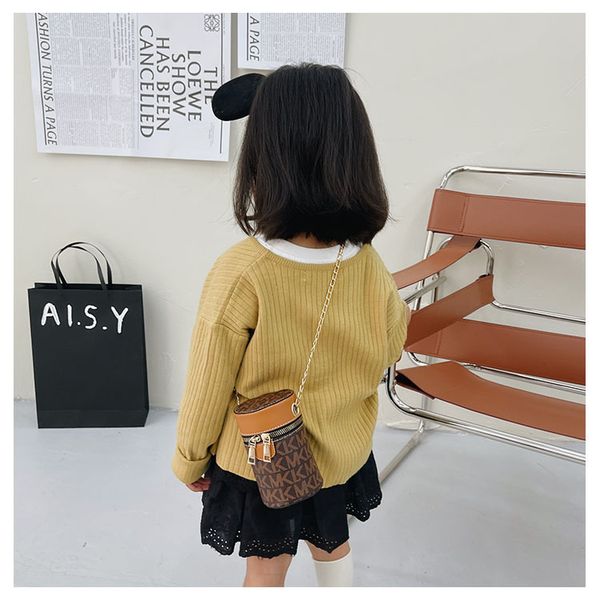 Designer Meninas Bolsas Outono Inverno Leopardo Impressão Mini Bolsa Para Crianças Crianças Pequenas Acessórios Cilindros Mudar Carteira Batom Saco Pequeno F772