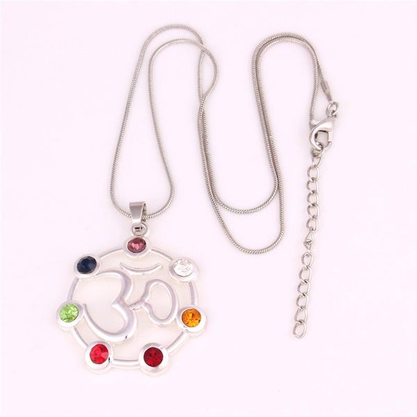 

pendant necklaces necklace buddhism yoga meditation yogi ohm asana large om aum religious amulet provide drop, Silver