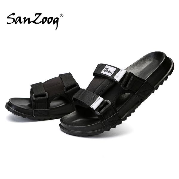 

men's casual slides summer beach outdoor slide sandals for dropshipping slippers, Black