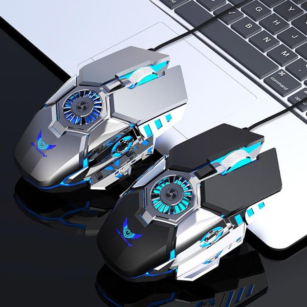 

mice gaming mouse with cooling fan 1000-1600-6400 dpi optical for pc gamer lapdeskprofessional computer