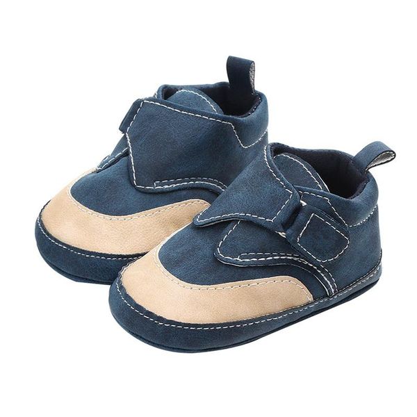 

first walkers baby boy shoes pu leather born soft soled non-slip footwear sneaker 0-12m