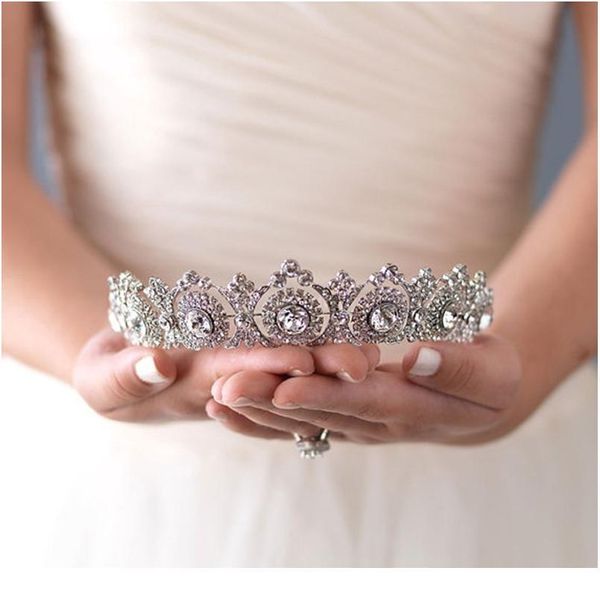 

wedding crown bridal headdress baroque crystal rhinestones headdress and crown bridal party crown tiara wedding hair acc qylcts