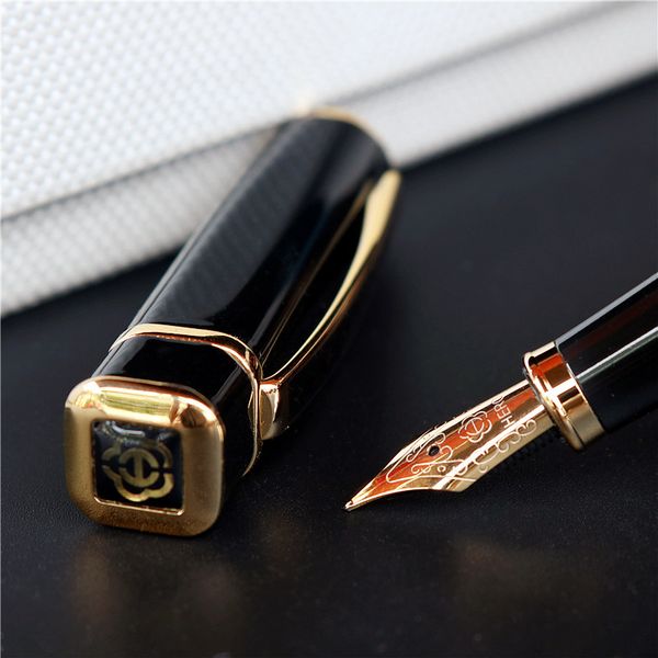 

new black files box packaging big cap heavy hand feeling engraving text on pen