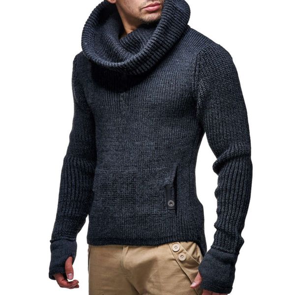 

turtleneck sweater coat knitwear large men's fashion, Black;brown