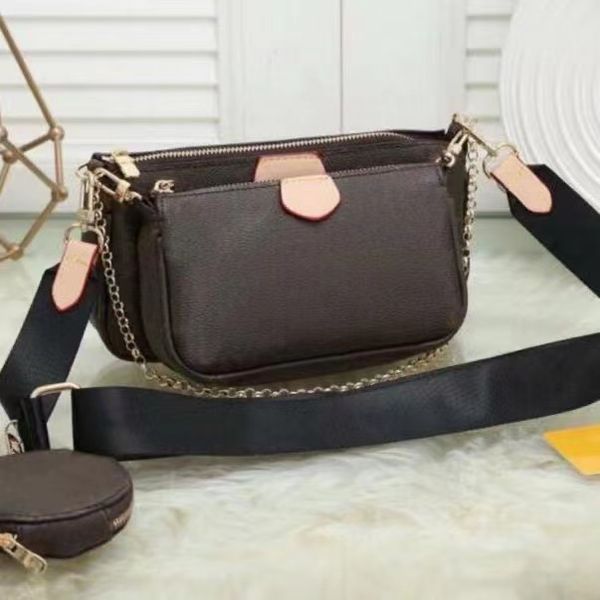 

3 piece set designer ladies messenger shoulder bag pu chain mahjong bag luxury wallet ladies underarm coin purse wholesalepu