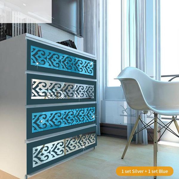 

wall stickers 10cm hollow love mirror sticker decoration border line furniture acrylic decal baseboard home design art decor