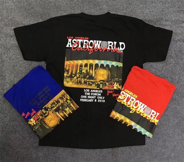 

2021 new scott travis astroworld tee camiseta wen 1:1 de alta qualidade t los angeles visitar o frum tees t-shirt ras3, White;black