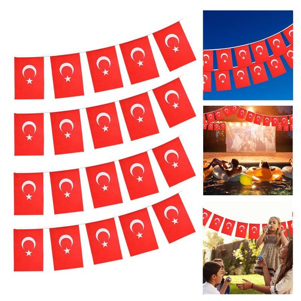 

party decoration turkey window flag string hanging mini ornament home decor festive atmosphere decorations room gift