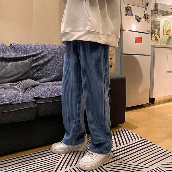 

men's pants cliu 2021 work baggy homme casual classic style jeans pink/blue black loose straight biker denim trousers