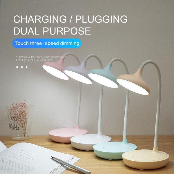 

led desk lamp foldable dimming eye protection learning light led light usb charging desk lamp rotatable portable night