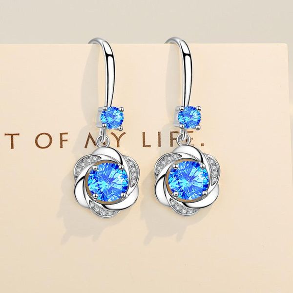 

dangle & chandelier 3 color 925 sterling silver earrings luxury crystal earring for women fashion jewelry 2021